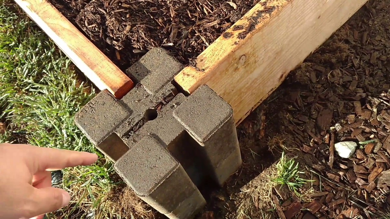 How To Raised Bed Garden Easy Way Planter Wall Blocks Youtube