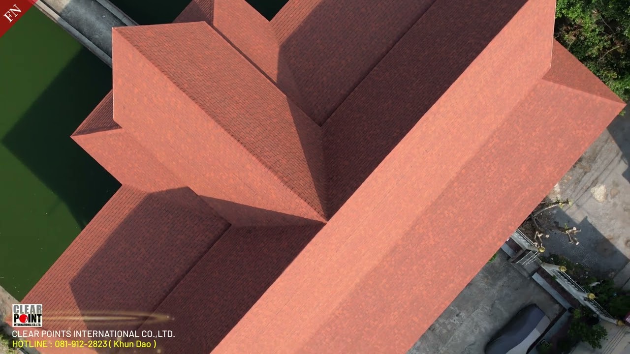 หลังคาที่มีหัวใจหลังคาชิงเกิ้ล BY : Shingle Roof WPY-KL=fn