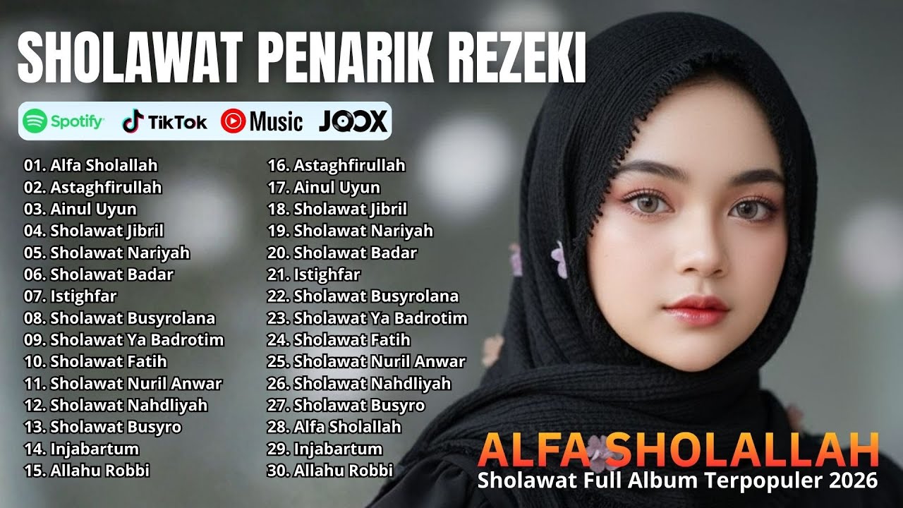 SHOLAWAT PENYEJUK HATI FULL ALBUM | Alfa Sholallah, Astaghfirullah, Sholawat Jibril | Viral 2026