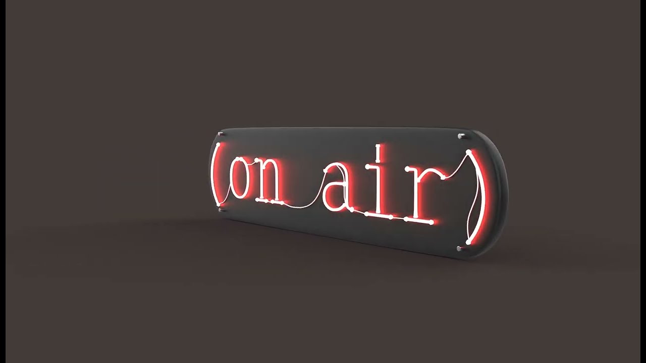 On Air Neon Sign 360 animation