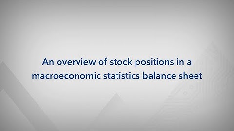 An overview of stock positions in a macroeconomic statistics balance sheet