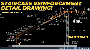 Master AutoCAD Staircase Reinforcement Drawing with Site Videos (Demo Video)