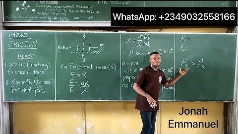 Friction | Types of Friction | Full jamb tutorial class (JAMB/PUTME) #jamb #excellenceacademy