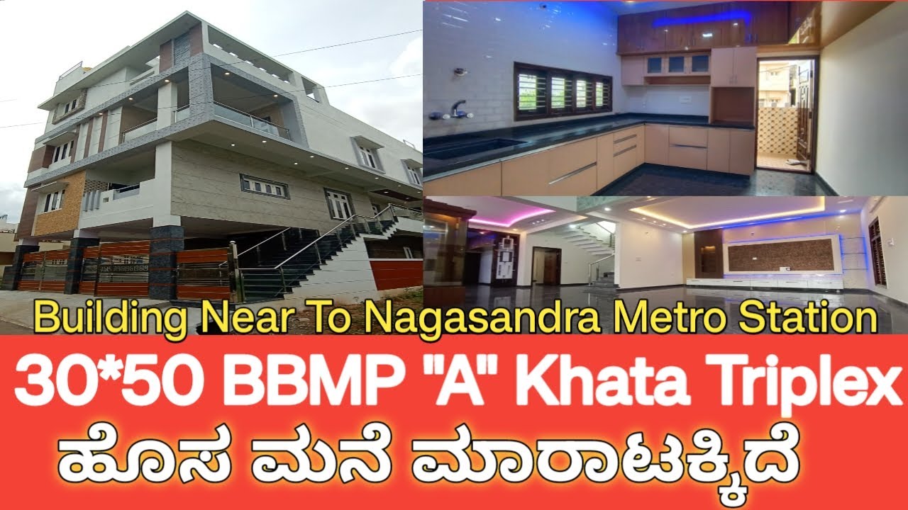 1500Sqft 30*50 4BHK Spacious Triplex House For Sale near Nagasandra