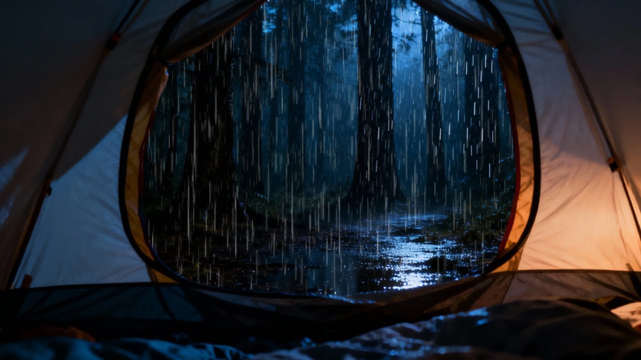 Rain on Tent Sounds Relaxing 🌧️⛺ Fall Asleep Fast | ASMR