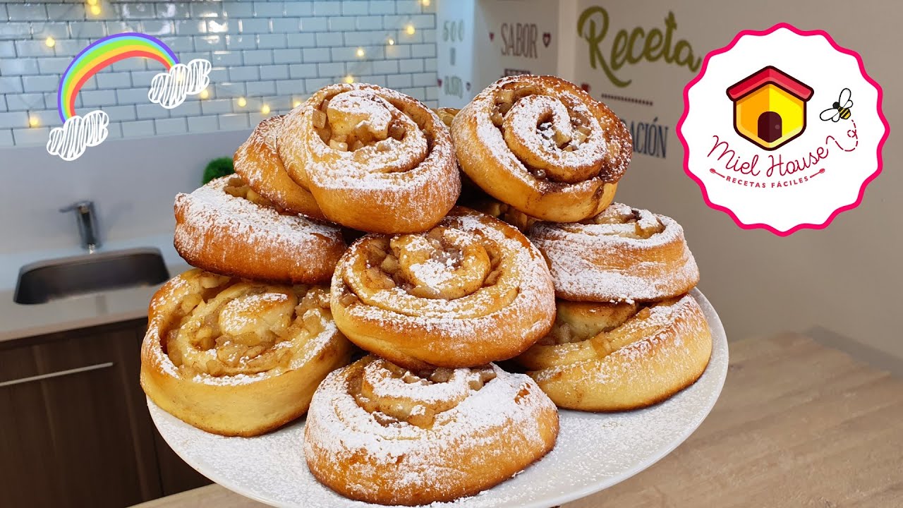 ROLLOS DE MANZANA y canela mas ricos que los comprados
