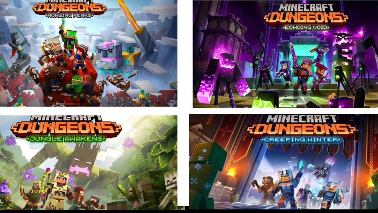 All Bosses DLC minecraft dungeons - YouTube