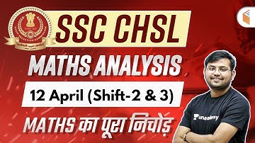 SSC CHSL Exam Analysis 12th April 2021 (2nd & 3rd Shift) | CHSL Maths Asked Questions by Sahil Sir