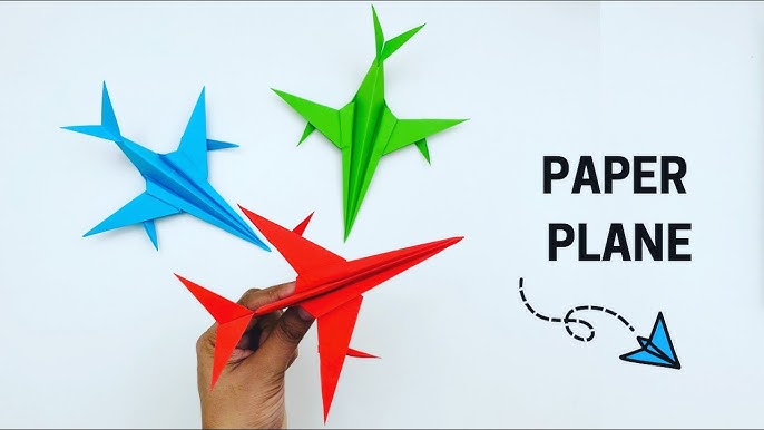 Kool Krafts Paper Airplanes - Craft Kit | Airplane Activities for Kids Set Includes 65 Sheets 40 Colored 25 Patterned Paper Book 15 Easy Step Designs