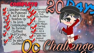 Gacha Club Complete 20 Days OC Challenge || Gacha Laxx