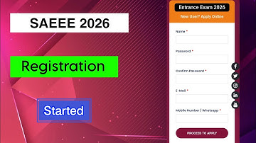 SAEEE 2026 Registration Started | SAEEE 2026 Application form | MDE