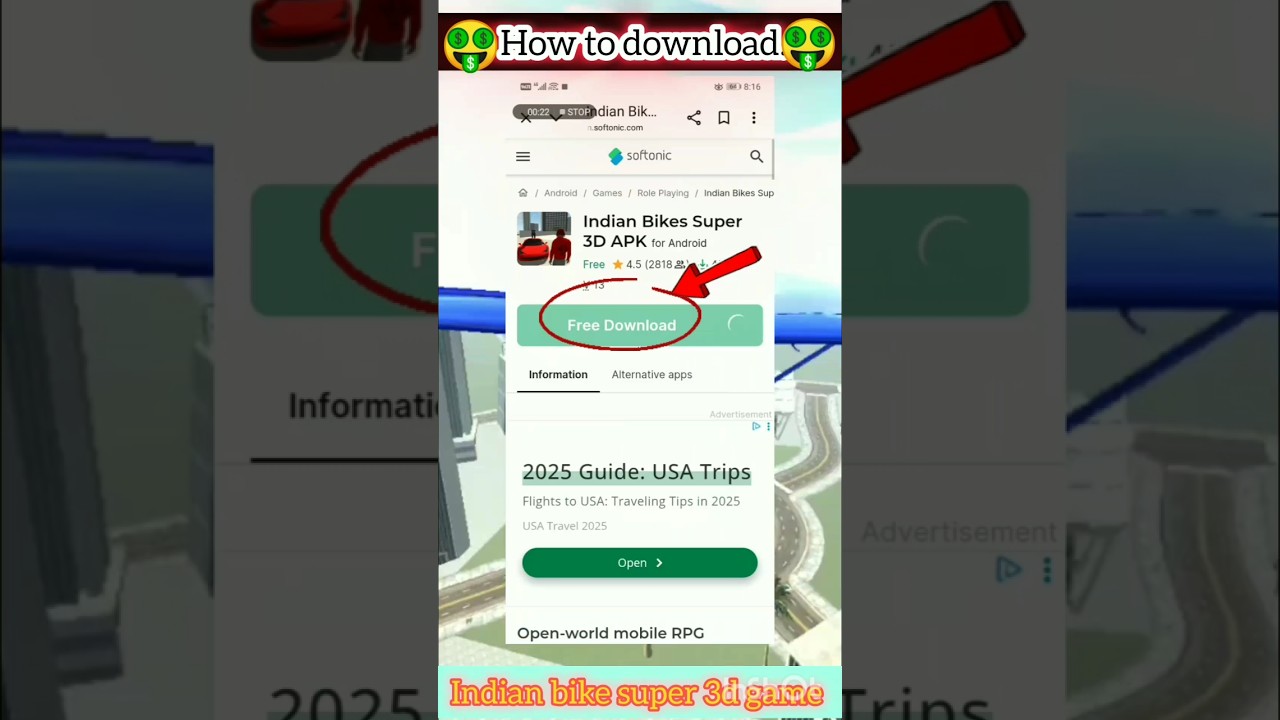 How😱 to download Indian🤑 bike super 3d game #indianbikesuper3d #super3d #indianbikes