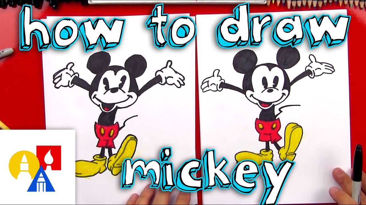 How to draw Mickey Mouse