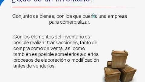 Programa de contabilidad ContaPyme - Definición de inventarios y tipos de inventarios