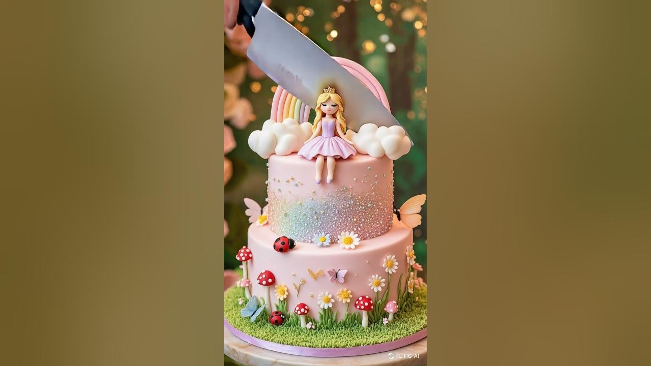 Fairy Rainbow Cake?! 🧚‍♀️🌈 Which Magic Piece Would YOU Eat First? #cake #pastelcake  #cakedesign