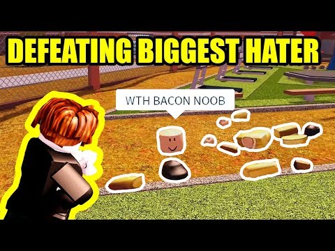 Destroying The Biggest Bacon Hair Hater In Roblox Jailbreak Youtube - roblox bacon hair haters