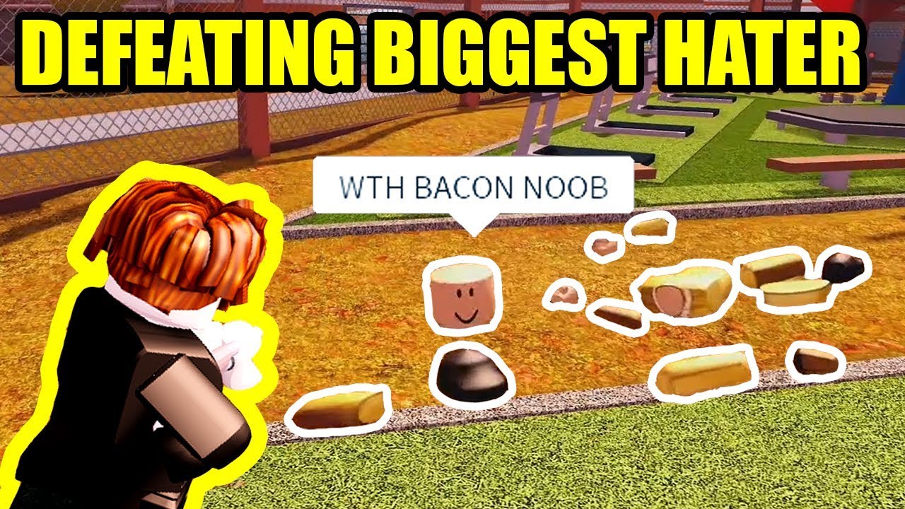 Destroying The Biggest Bacon Hair Hater In Roblox Jailbreak Youtube