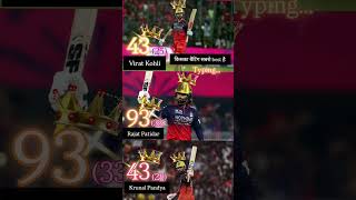 किसका बैटिंग सबसे best है typing RCB vs GT #trending #cricket #iplplayoffs #ipls