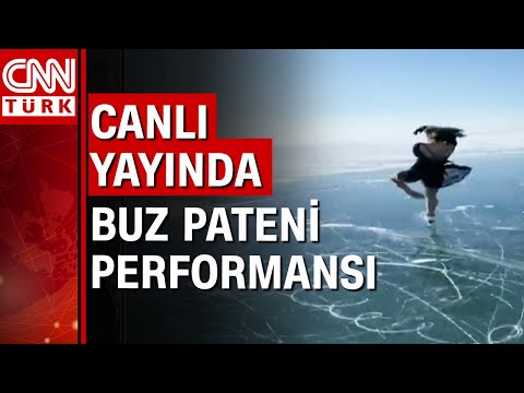 Milli buz patencisi İklim Şentunalı CNN Türk'te! Donan Çıldır Gölü'nde eşsiz performans