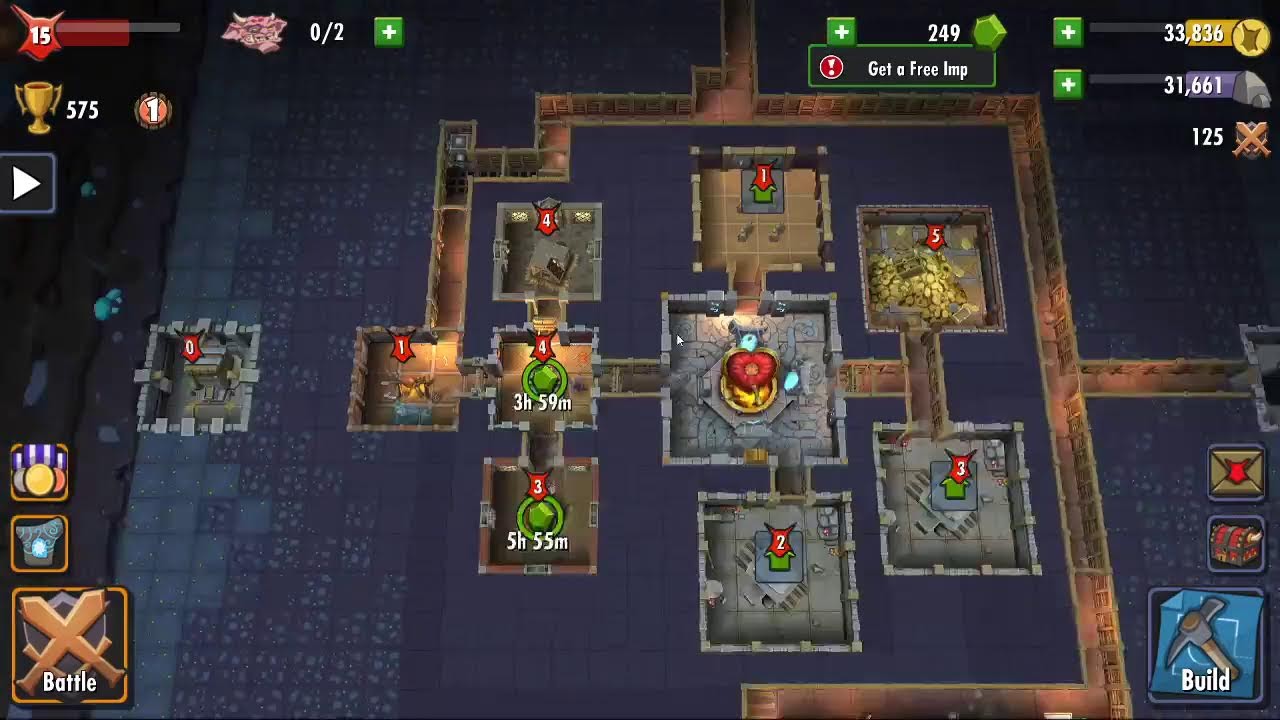 Dungeon Keeper Mobile Ep 3 Dungeon layout part one - YouTube