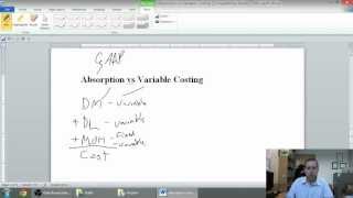 Variable vs Absorption Costing Part 1