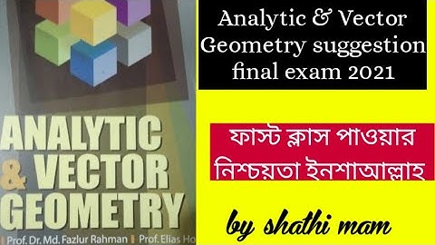 Analytic And Vector Geometry suggestion 2020 Hon