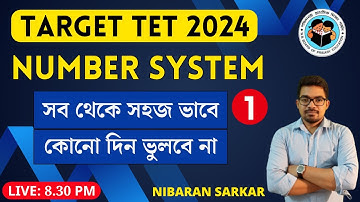 NUMBER SYSTEM-1 | Primay TET Math Class 2024 | Nibaran Sir Maths