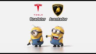 Tesla Roadster vs Lamborghini Aventador