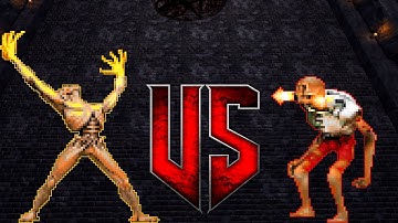 Arch-Vile vs Revenant  - DOOM Monster Infighting - Full HD NPC Battles