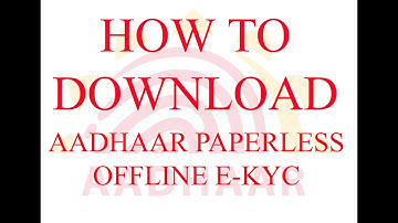 HOW TO DOWNLOAD AADHAAR PAPERLESS OFFLINE E-KYC IN TAMIL