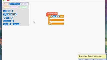 Crumble Programming: Control a Sparkle with a Switch