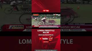 Lomba Mengayuh Becak dengan Satu Roda Terangkat #tvone #shorts