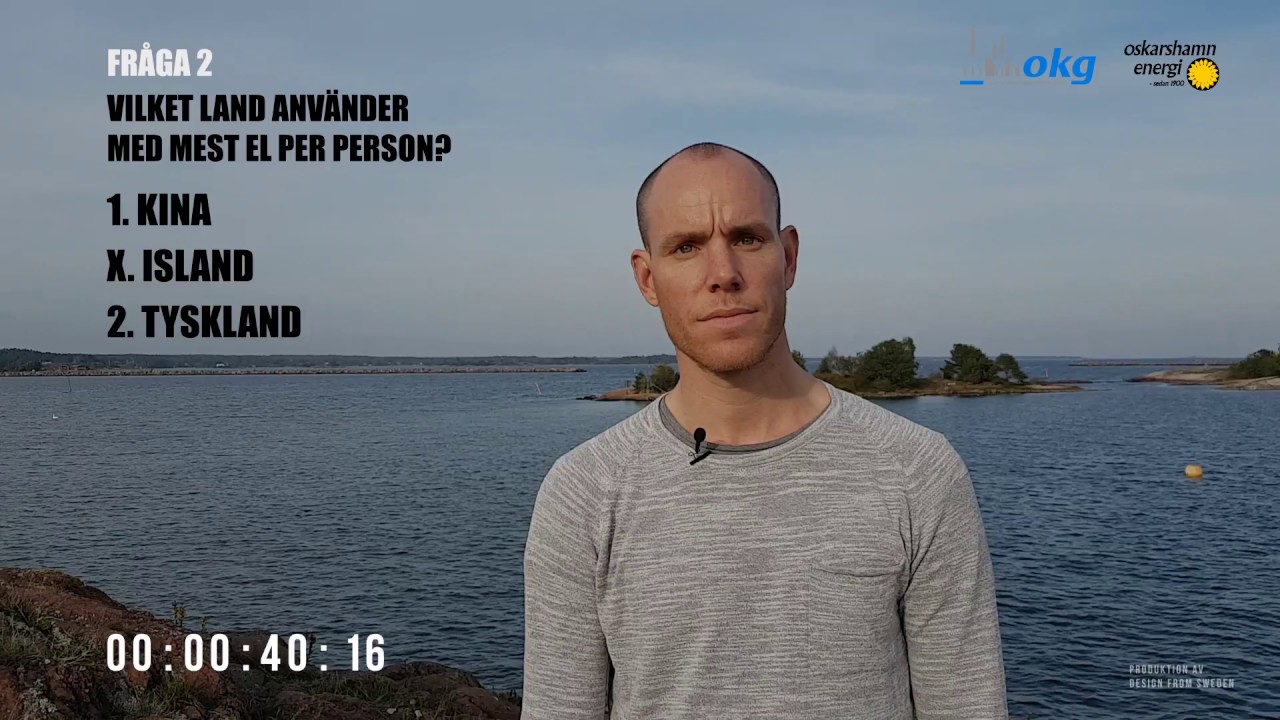 Fråga 2. Vilket land förbrukar mest el per person?