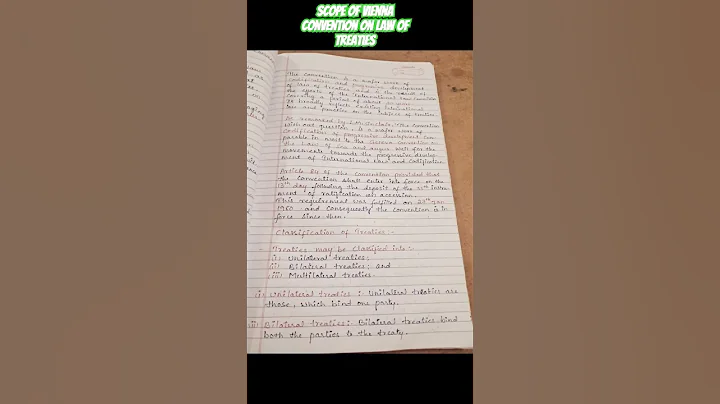 Scope of vienna convention on law of treaties