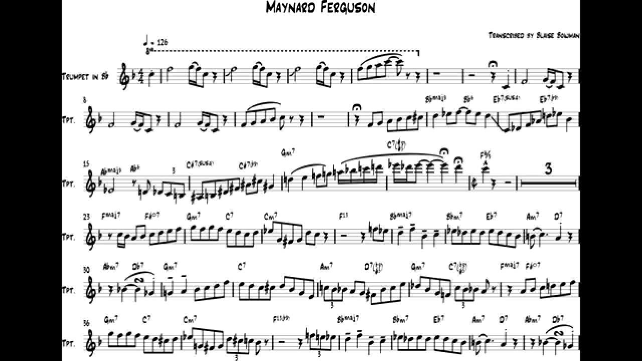 maynard ferguson maynard ferguson transcription fu youtube macarthur park maynard ferguson sheet music