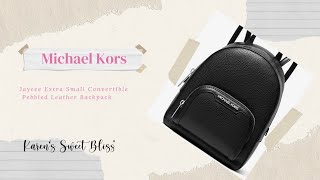 Michael Kors Jaycee Extra Small Backpack (in-depth review)
