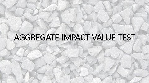 TRE lab - Aggregate Impact Value (AIV) Test