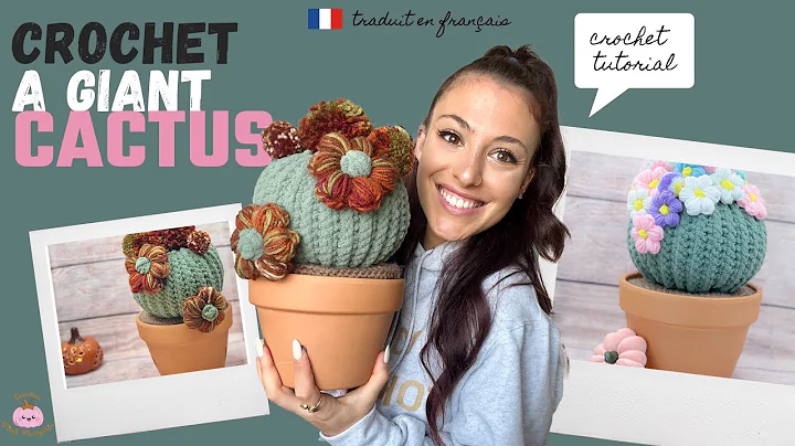 Create a stunning, oversized cactus with this easy crochet tutorial!