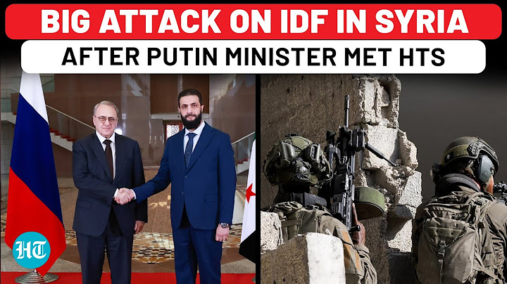 First Attack On Israel Army In Syria Since IDF Invasion, Days After Putin Aide Met HTS Chief Golani