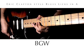 Learn Eric Clapton style Blues Licks in A