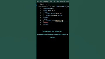 #shorts: How to add youtube video on your websites and html file!