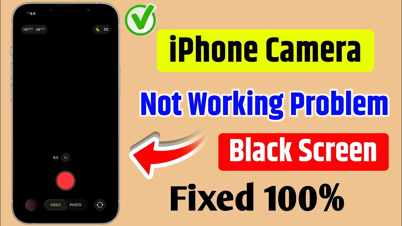 how to fix iphone camera black screen problem | iphone camera is not ...