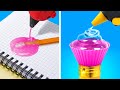 3D PEN CRAFTS || 20 Cool DIY School Supplies with Hot Glue Gun, Epoxy Resin