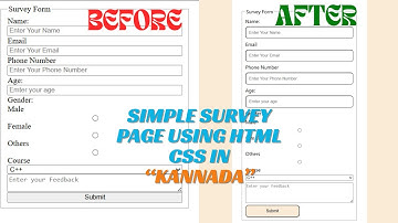 Survey Form using HTML | Beginner Project for Practice | Namma Code
