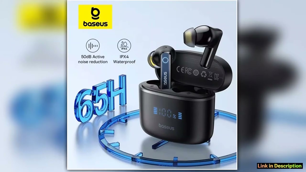 Baseus Bowie 30 Wireless Earphones 50dB Noise Reduction 65Hrs Long Playtime Bluetooth 53 Earbuds 6