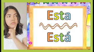 Difference between ESTA and  ESTÁ  + Examples + Exercises
