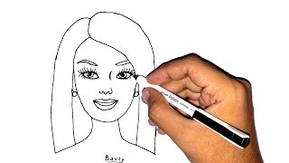 how to draw barbie from babie cartoon |step by step| for beginners