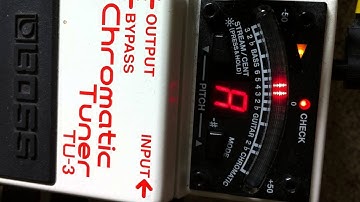 How to tune down 1/2 step (or whole step) using Boss TU-3