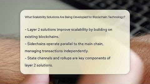 What Scalability Solutions Are Being Developed for Blockchain Technology? - Talking Tech Trends