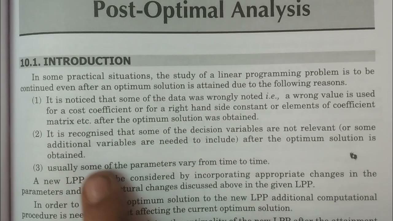 post-optimal-analysis-or-sensitivity-analysis-definition-in-telugu